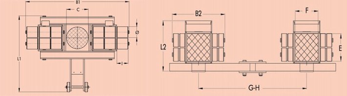 6噸JUNG組合式搬運小坦克結構尺寸圖片