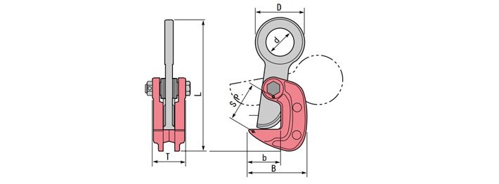 SUPER世霸HPC型水平橫吊具結構尺寸圖片