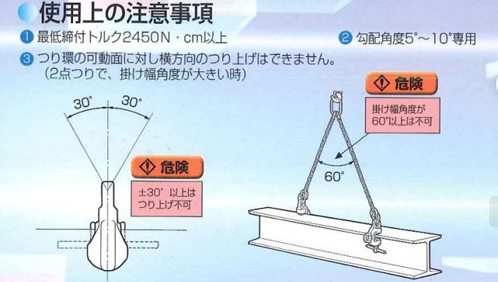 SBT型鷹牌螺旋式鎖緊吊夾具注意事項