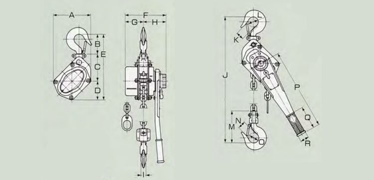 FUJI手扳葫蘆技術參數 FUJI手扳葫蘆技術參數