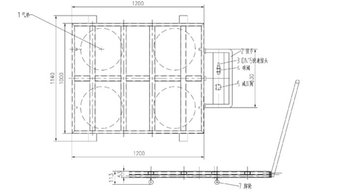 氣墊平板搬運(yùn)車結(jié)構(gòu)圖 氣墊平板搬運(yùn)車結(jié)構(gòu)圖