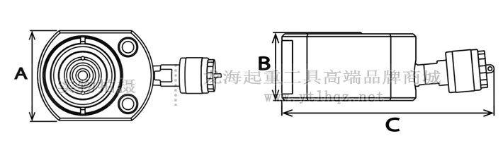CTS超薄型液壓千斤頂尺寸圖 CTS超薄型液壓千斤頂尺寸圖