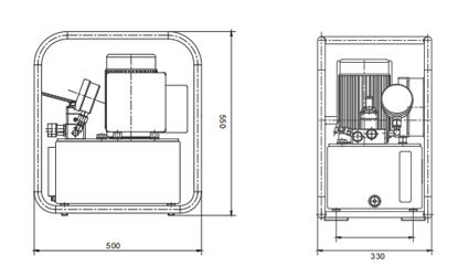 P8系列電動(dòng)液壓泵尺寸圖 P8系列電動(dòng)液壓泵尺寸圖