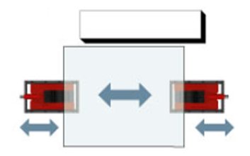 兩臺帶滑臺爪式千斤頂操作示意圖 兩臺帶滑臺爪式千斤頂操作示意圖