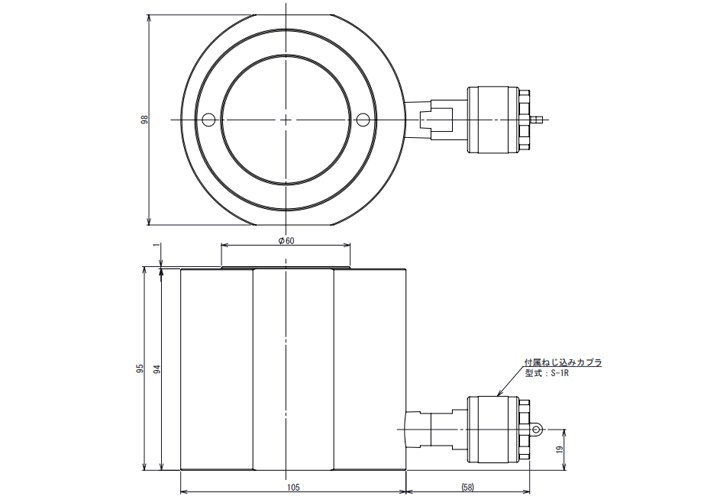 CJ3-50薄型液壓千斤頂尺寸圖 CJ3-50薄型液壓千斤頂尺寸圖