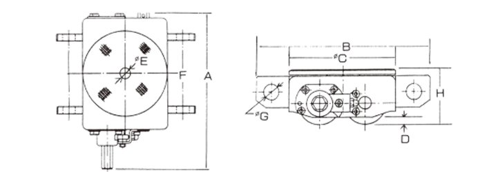 DUW-RK手搖搬運小坦克尺寸圖 DUW-RK手搖搬運小坦克尺寸圖