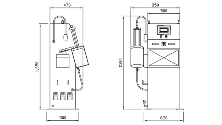 SJFTD-720燃料噴射閥測(cè)試裝備尺寸圖 SJFTD-720燃料噴射閥測(cè)試裝備尺寸圖