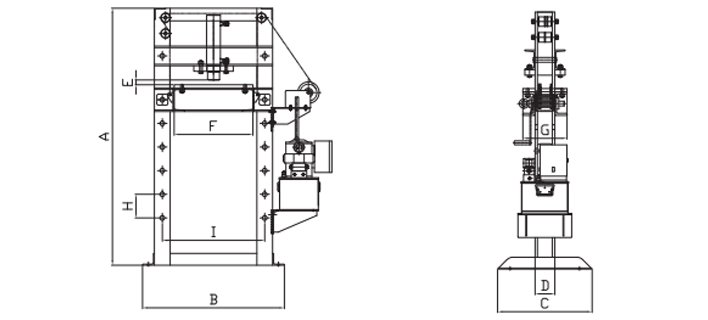 DSP型液壓油頂尺寸圖