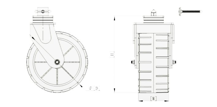 集裝箱搬運輪尺寸圖1 集裝箱搬運輪尺寸圖1