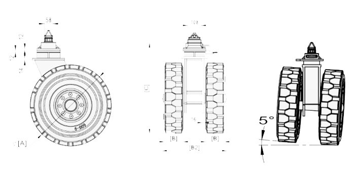 集裝箱搬運輪尺寸圖2 集裝箱搬運輪尺寸圖2